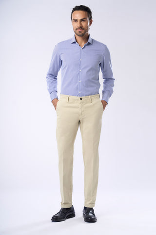 Slim Fit Satin Chino Trousers