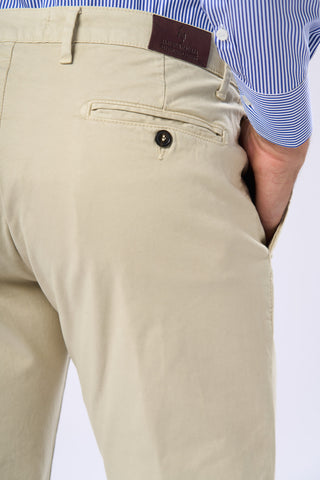 Slim Fit Satin Chino Trousers