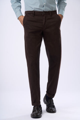 Slim Fit Satin Chino Trousers