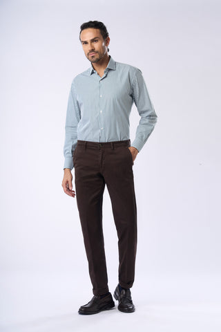 Slim Fit Satin Chino Trousers