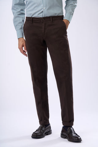 Slim Fit Satin Chino Trousers