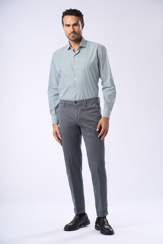Slim Fit Satin Chino Trousers