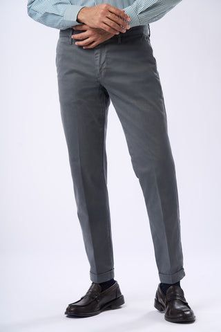 Slim Fit Satin Chino Trousers
