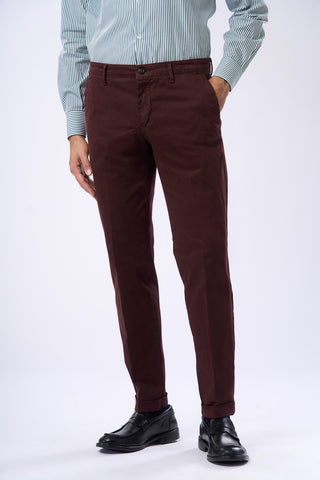 Slim Fit Satin Chino Trousers