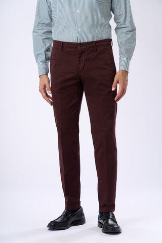Slim Fit Satin Chino Trousers