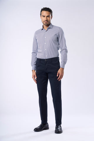 Slim Fit Satin Chino Trousers