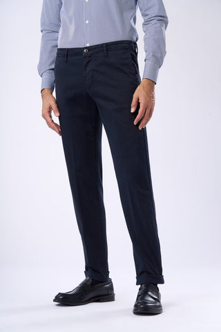 Slim Fit Satin Chino Trousers