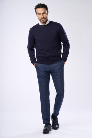 Maglia Girocollo Misto Lana