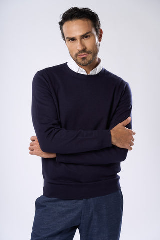 Maglia Girocollo Misto Lana