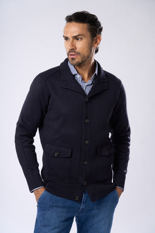 Maglia Cardigan Collo Alto