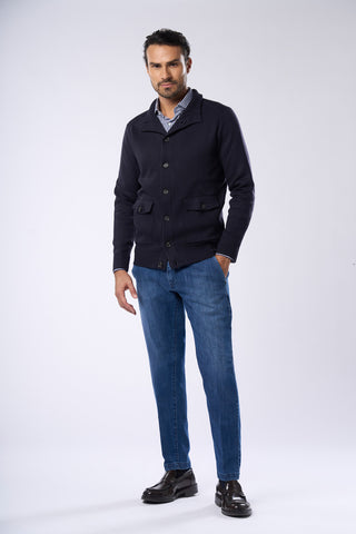 Maglia Cardigan Collo Alto