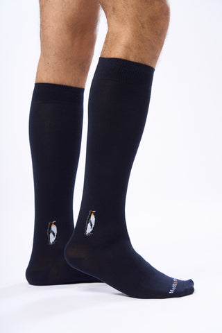 Calza Lunga Fantasia Pinguino|Colore:Blu