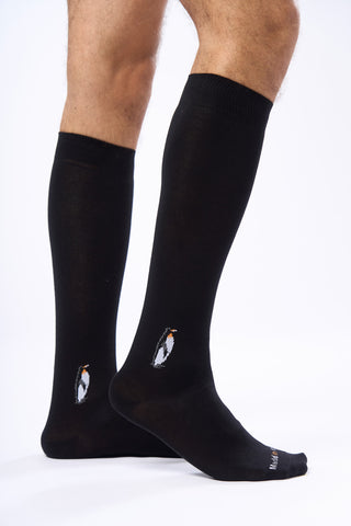 Calza Lunga Fantasia Pinguino|Colore:Nero