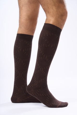 Calza Lunga Fantasia in Caldo Cotone|Colore:Moro