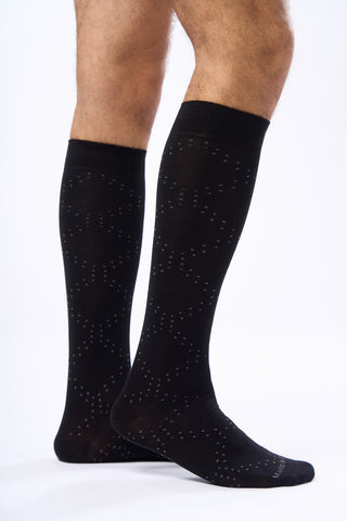 Calza Lunga Fantasia in Caldo Cotone|Colore:Nero