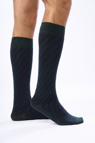 Calza Lunga Fantasia in Caldo Cotone|Colore:Verdone