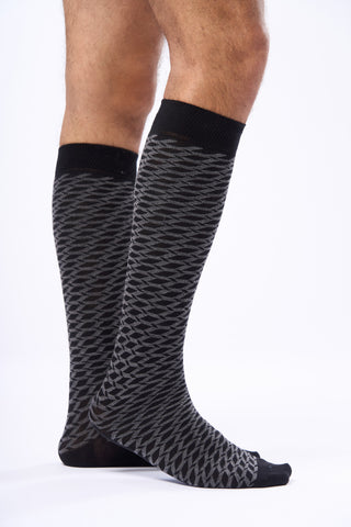 Calza Lunga Fantasia in Caldo Cotone|Colore:Nero