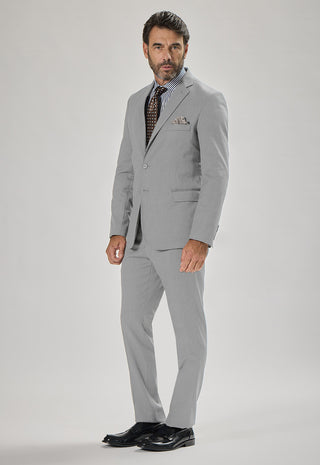 Abito Classico Regular Fit Lana Pettinata Compatta|Colore:Light gray