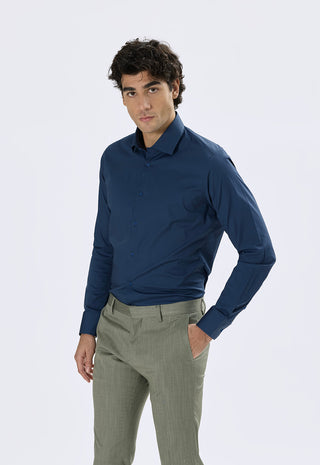 Camicia in Popeline Regular Fit|Colore:Lavagna