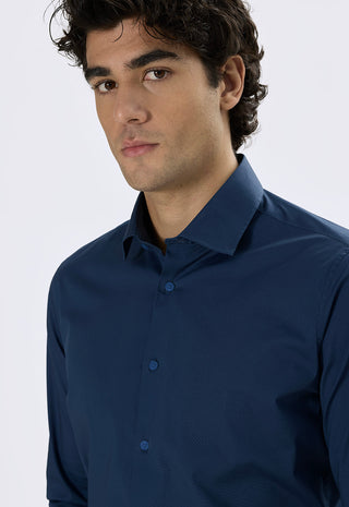 Camicia in Popeline Regular Fit|Colore:Lavagna