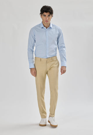 Camicia in Popeline Slim Fit|Colore:Celeste 1