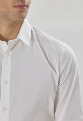 Camicia in Popeline Slim Fit|Colore:Bianco