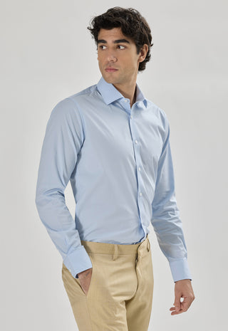 Camicia in Popeline Regular Fit|Colore:Celeste 1