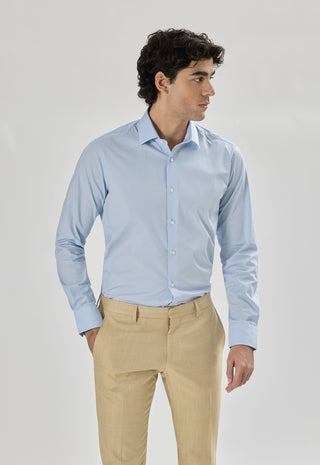 Camicia in Popeline Regular Fit|Colore:Celeste 1