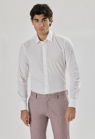 Camicia in Popeline Regular Fit|Colore:Bianco