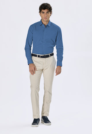 Camicia in Popeline Regular Fit|Colore:Azzurro