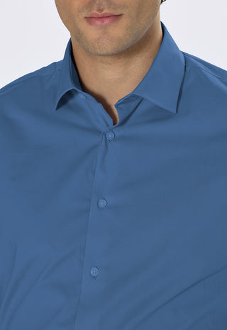 Camicia in Popeline Slim Fit|Colore:Azzurro